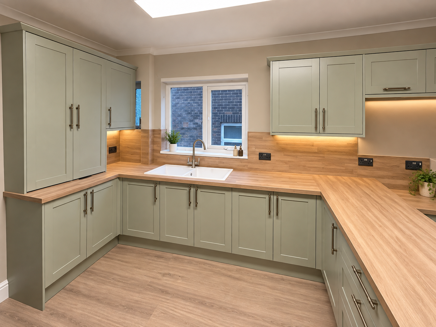 Completed kitchen fitting project by PL Carpentry in Bradford