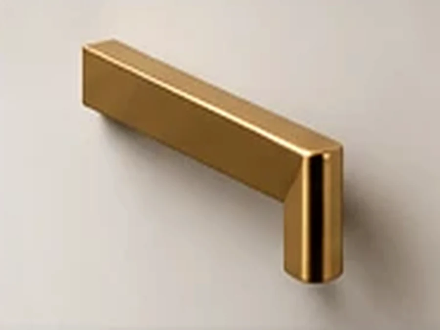 Satin Brass Knurled Lever