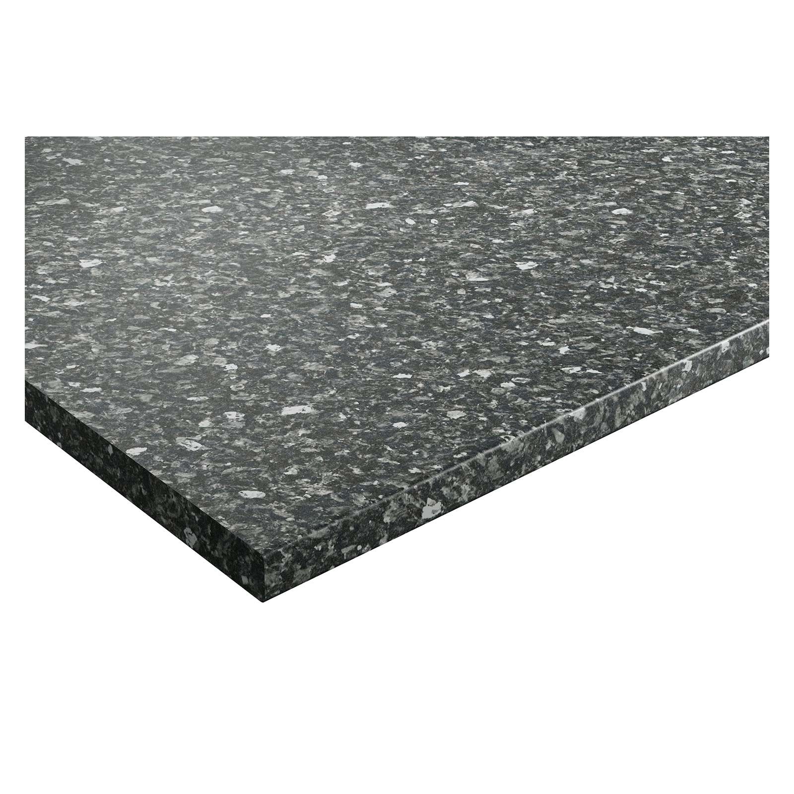 Black Slate laminate kitchen worktop — Black / slate effect